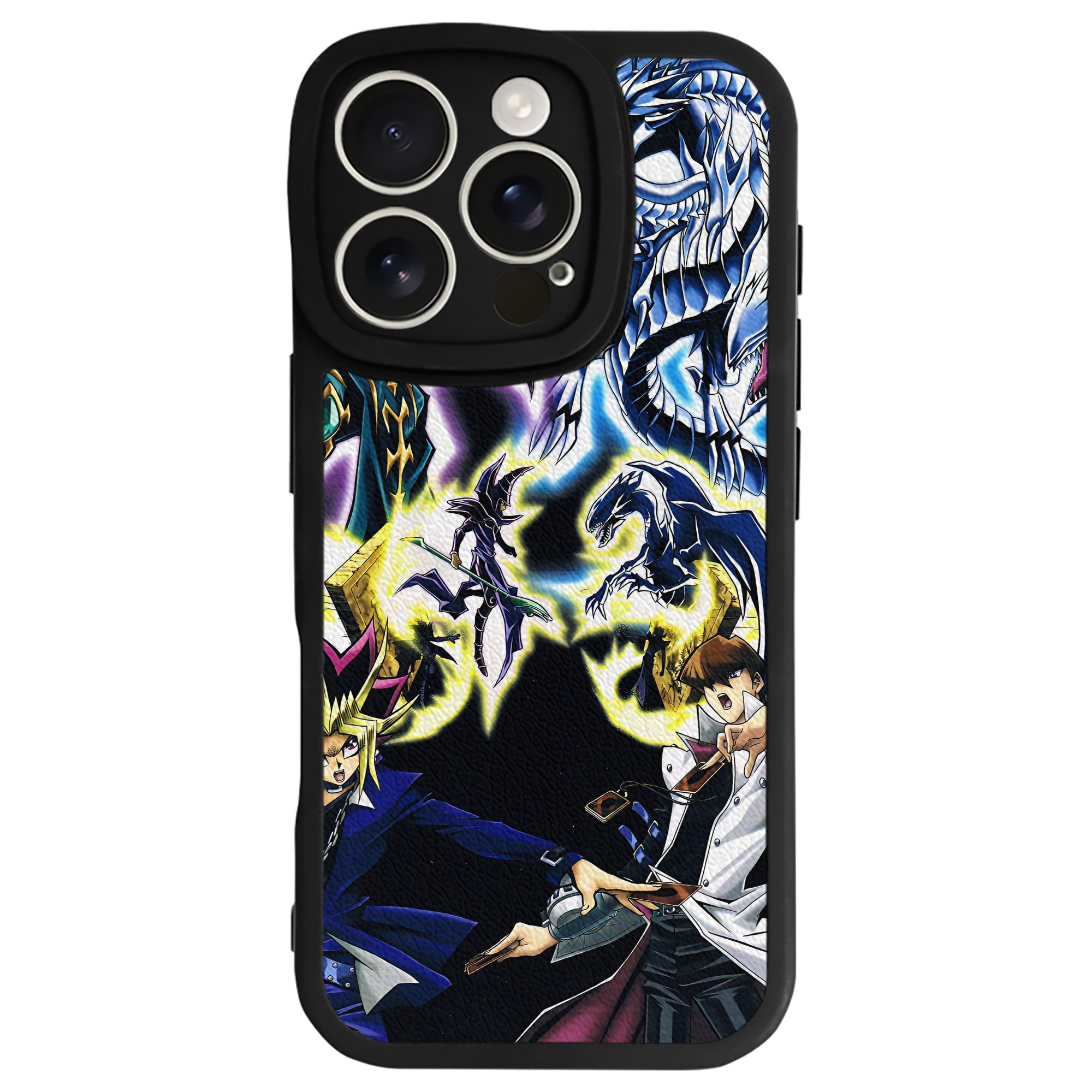 （画像用） 遊☆戯☆王 Yu-Gi-Oh! 【iPhone 16シリーズ対応】シリコンスマホケース（レザー調） 材質：シリコン